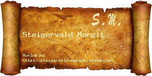 Steigervald Margit névjegykártya